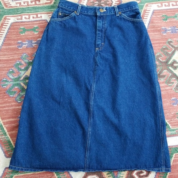 Vintage Lee Denim Jean Skirt - Picture 2 of 8